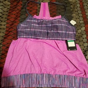Womens Nike gray and pink swimsuit size L